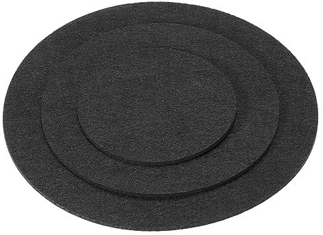 PATIKIL Plante sous-Verres, (4, 6, 8) 6 Paquet Réversible Rond Feutre Pot Fleur Gouttes Coussinet Tapis Absorbant Plante Plateau Fleur Pot Dessous Verre Tapis, Noir