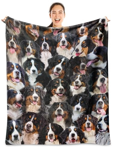 Berner Sennenhund Decke, Berner Berner Berner Berg Geschenke für Hundeliebhaber, Flanelldecke, Überwürfe für Hund, Mutter, Vater, weiche Decken für Sofa, Bett, Heimdekoration, Geschenke für