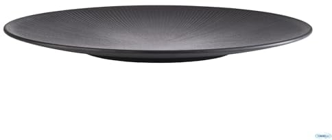 APS 85066 Teller NERO, Ø 42 cm, Höhe 3,5 cm, Melamin, schwarz