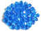 Lot de 50 galets artificiels colorés en acrylique pour aquarium Bleu