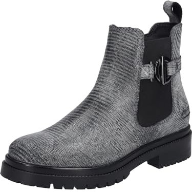Josef Seibel Damen Chelsea Boots Stacey 04,Weite G (Normal),Wechselfußbett,uebergangsstiefel,Schlupfstiefel,flach,Stiefel,grau,39 EU
