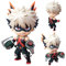 Zhongkaihua MHA Figure Bakugou Katsuki Figure Anime Action Figure, Approx 3.93 inch (10 cm) Pvc Figurine Home Ornament Christmas Decoration Birthdays Gift for Fans