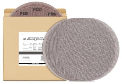 Mesh Abrasive 9 inch Drywall Sander Sandpaper, Dust-Free Hook and Loop Drywall Sanding Disc (120 grit - 10pcs)