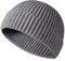 SOUUXIU Hip Hop Beanie Mütze Grobstrickmütze mit Bündchen Warme Wintermütze für Damen und Herren