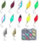 XMYCYuChen 12Pcs Unique Trout Fishing Spoon Set Vivid Metal Baits Single Hook Noctilucent Spinner Fishing Lure Set with Plastic Box for Trout, Mandarin Fish and Bass