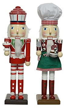 Zarivy Muñeco cascanueces de madera 7x8x25 cm, surtido de modelos, ideal para decoración navideña y coleccionismo.