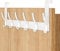 AUXHCYL Türhaken zum Einhängen Platzsparend Türgarderobe zum Einhängen Praktischer Kleiderhaken Tür, Türhaken Innenseite von Kleidung, Handtüchern und Hüten(Weiß)