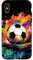 Hülle für iPhone X/XS Fußball Graffiti Hallenfußball Fußballplatz