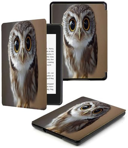 Étui pour Toute Nouvelle Kindle (6 Pouces, Sortie 2022) 11E Génération, Ne Convient Pas Au Paperwhite, Étui Intelligent en Cuir PU avec Veille/Réveil Automatique-Poussin De Hibou