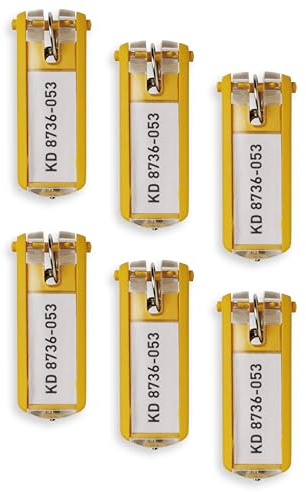 Durable® Schlüsselanhänger KEY CLIP - DAS ORIGINAL - mit Beschriftungsfeld & Schlüsselring - Schlüssel-Anhänger zum Beschriften für Auto, Büro & Haus - Key Holder mit Easy Clips schnell & einfach