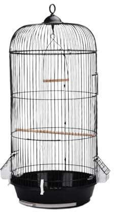 Milageto Vogelkäfig Aus Robustem Netzgewebe, Rund, für Graupapageien, Unzertrennliche, Aras