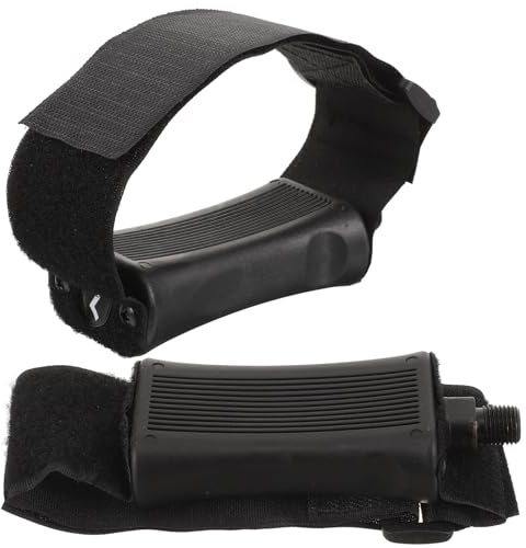 DEARMAMY Vielseitige rutschfeste Indoor Fahrradpedale aus Kunststoff mit Breiter Trittfläche Leichtes Heimtrainer Pedal für Fitnessbikes Zuhause (1 Paar Schwarz)