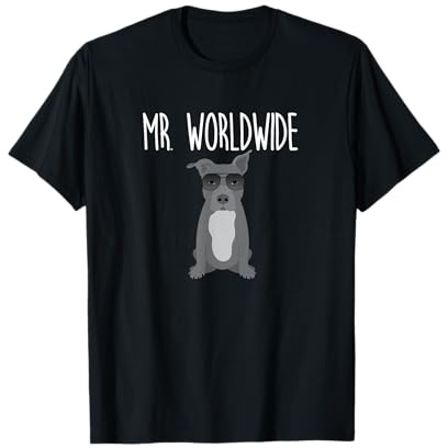 Mr. Worldwide Funny Pitbull Apparel T-Shirt