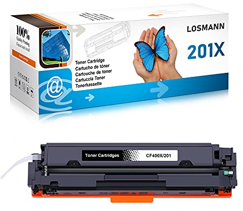 LOSMANN 1x Toner Kompatibel für HP CF400X 201X CF400A 201A für HP Color LaserJet Pro M252dn M252dw M252n M270 Series M274dn M274n MFP M270 Series MFP M277c6 MFP M277dw MFP M277n - Schwarz 2.800 Seiten