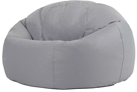 Bean Bag Bazaar Hi-Rest Outdoor Kids Bean Bag with Filling Included, Grey | Made in the UK, Kids Beanbag, Large Bean Bag, Comfy Chair, Durable Water-Resistant Fabric, For Garden or Bedroom