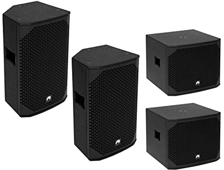 OMNITRONIC PA Set AZX passiv L | 2X AZX-212 2-Wege Top 200W inklusive 2X AZX-115 PA-Subwoofer 400W