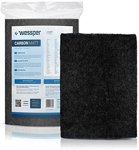 Sillar Filter Dunstabzugshaube Aktivkohle Zuschneidbar 38x56cm Aktiv-Kohlefilter für Abzugshaube Dunstabzug Dunstfilter Universal
