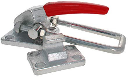 Utoolmart Schnallenklemme Schnellverschluss Knebelklemme 100kg Klemmkraft Anti-Rutsch-Pull-Klemme Eisen verzinkt Handwerkzeug Knebelklemme JY-4001 1 Stück