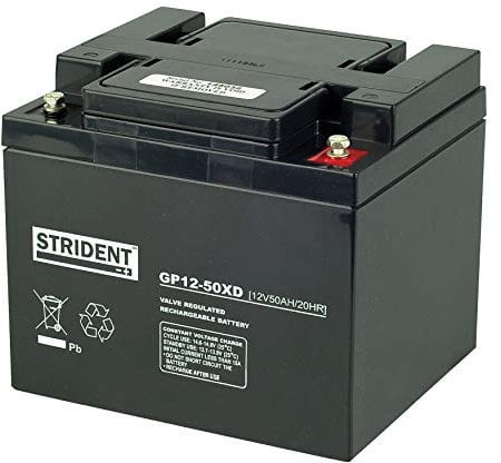2 X Strident AGM GP12-50AH Batteries – Rechargeable Batteries – Durable & Reliable - (Pair)