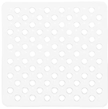 Gedy G-Maim Tappeto Antiscivolo Doccia con Ventose, Misure: 50x50, Tappetino Bagno in Resina, Finitura Bianca, Design R&S, Made in Italy, Tappeto Lavabile in Lavatrice, 2 Anni di Garanzia