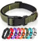 HEELE Hundehalsband, Hundehalsband aus Nylon, Reflektierend Halsband Hund mit Weich Neopren Gepolstert für Welpen Kleine Mittel Große Hunde Läng Einstellbereich 20-30 cm, Grün, XS