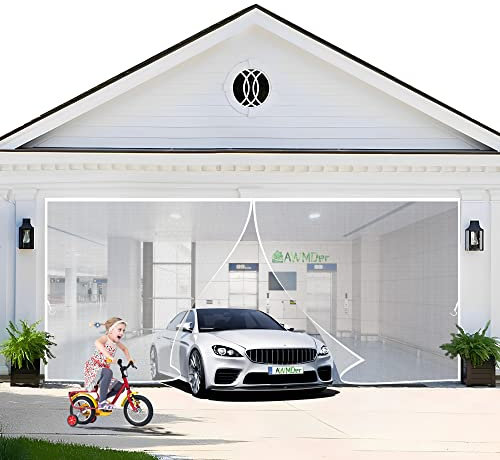 Magnetischer Türvorhang 85 x 200 cm Magnetischer Fliegenvorhang Moskitonetz, mit Heavy Duty Mesh, für Küche/Wohnzimmer/Schlafzimmer - Weiß