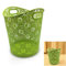 ARA CHOICE Colorful Modern Floral Waste Bin Rubbish Bin Home Office Waste Paper Bin Bedroom Bin Easy to Use with Attractive Colorful Looks (Green)