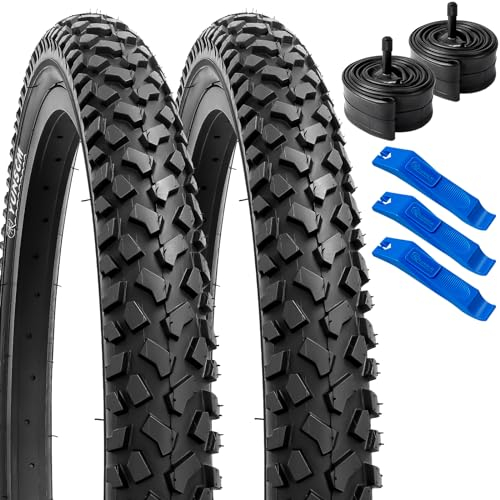 YunSCM 2-PCS 20 Zoll Reifen 20x2.125 Mantel 57-406 kompatibel Mountainbike, Road Bike, City Bike 20x2.10 20x2.125 20x2.25 Fahrradreifen Faltbarer