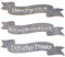 matches21 - Lot de 3 banderoles en bois - Décoration pour cadeaux de condoléances - Pendentif pour arrangements funéraires - Gris