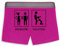 La French Touch Boxer Homme Humour Problème, Solution - Imprimé en France - Caleçon Homme Drole et Rigolo - Cadeau Humour Anniversaire Original (Rose, L)