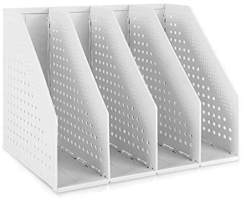 Elezeal Foldable Magazine File Holder Durable File Desktop Document Cabinet Organiser Book Shelves Magazine Folder Paper Filing Rack For Books, CDs, Shelves, Office, Library, Home and School
