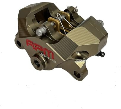 Motorrad P2*34mm Hinten CNC Bremssattel RPM bremspumpe Mit Pads unter die doppel kolben loch 84mm kleine krabben bremssattel power (Color : Bronze)