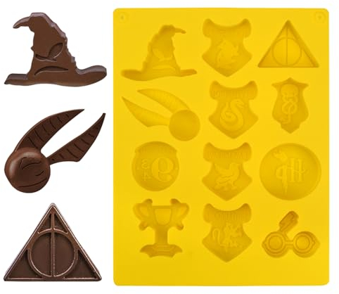 XoeLLe Silikonformen, Pralinenform Silikon, Wizard Antihaft Silikonformen, Schokoladenform Silikon, Eiswürfelform Silikon, Wiederverwendbar, für Kuchen Dekoration, Süßigkeiten, Pralinen (B)
