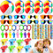Spiaggia Gadget Compleanno Bambini Regalini fine Festa Compleanno Occhiali da Sole Pistole ad Acqua Braccialetti Fischietti Palloni Estate Giochi da Esterno per Bambini Feste Estive Piscina Giocattoli