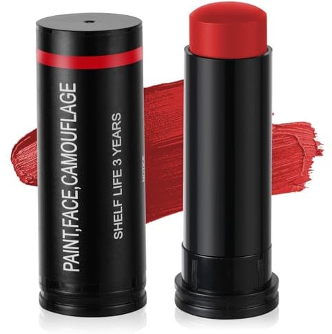 Aomig Crayon Corporel en Bâton de Peinture, Bâtons de Maquillage de Peinture pour le Visage et le Corps, Maquillage de Fête D'art Corporel D'halloween(Rouge)