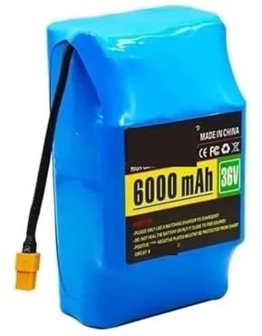 IOLKHFK Batteria al Litio 36v 4.4ah Batteria 10s2p Batteria agli ioni di Litio 4400mAh Pacco Batteria 42V 4400mah, Compatibile con Scooter Twist Car Pacco Batteria sostitutivo(6000mAh 1pcs)