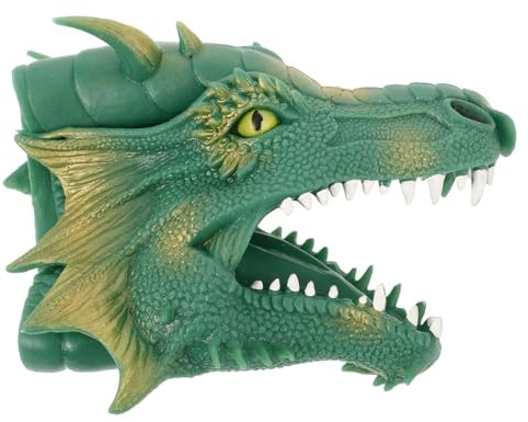 KOMBIUDA Pädagogisches Handpuppenspielzeug Grüne Dinosaurierpuppe Für Kleinkinder Interaktive Handpuppe Tierpuppe Zum Geschichtenerzählen Sicher Für Kinder