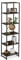 Relaxdays Standregal, HBT: 180 x 50 x 35 cm, 6 offene Ablagen, Beistellregal für Wohnzimmer, Küche, Flur, schwarz/braun