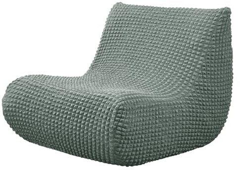 FANSU Lazy Sofabezug Ohne Armlehnen 1 Sitzer, Weicher Stretch Sofa Überzug Couchbezug Sofaüberwurf aus Komfort Stoff Waschbar Anti-Katzenkratzen Sofaschoner für Wohnzimmer (Salbeigrün)