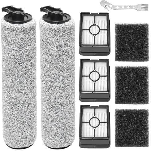 DianSung Rouleaux de Brosse Accessoires rechange pour Bissell CrossWave HF3 3598N Aspirateur eau et poussière, 2 rouleaux de brosse + 3 filtres