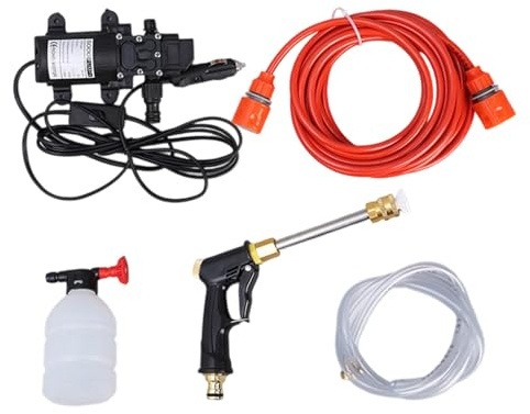 Chaies Hochdruckdüse für Wasserschlauch, Pumpe, Autowäsche, Reinigungswerkzeug mit Pumpe, Schlauch, Flasche für Autowäsche, Tiere, Außenbereich