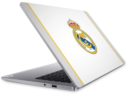 Head Case Designs Offizielle Real Madrid CF Weiß Abzeichen Vinyl Haut Aufkleber kompatibel mit Mi Notebook 14 (2020)