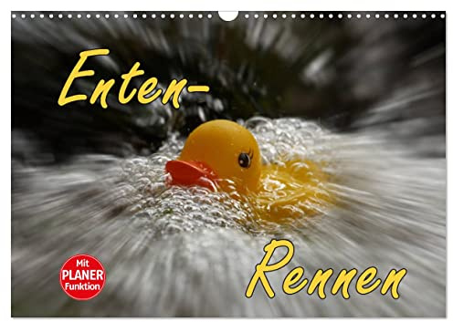 Enten-Rennen (Wandkalender 2026 DIN A3 quer), CALVENDO Monatskalender: Badewannen-Enten in Aktion (CALVENDO Spass)