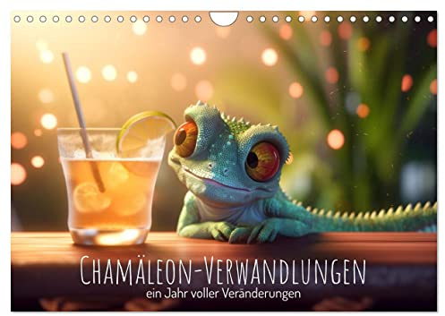 Chamäleon-Verwandlungen. Ein Jahr voller Veränderungen (Wandkalender 2026 DIN A4 quer), CALVENDO Monatskalender: Entdecken Sie die farbenfrohe Welt ... Tiere in Aktion zeigt. (CALVENDO Tiere)