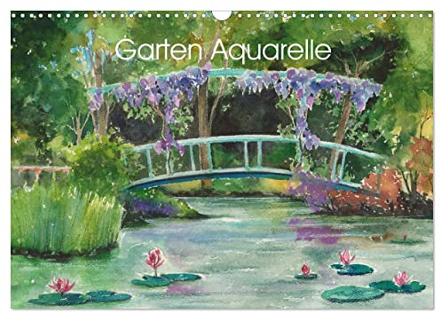 Garten Aquarelle (Wandkalender 2026 DIN A3 quer), CALVENDO Monatskalender: Aquarellgemälde mit Gartenthemen (CALVENDO Natur)