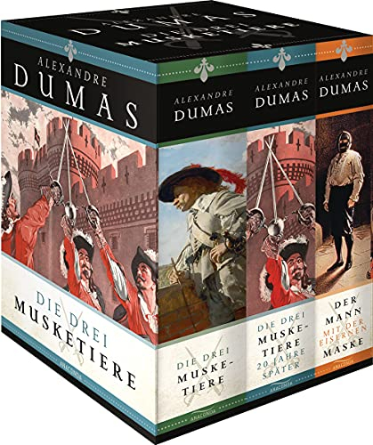 Alexandre Dumas, Die Drei Musketiere (Die Drei Musketiere - Die Drei Musketiere 20 Jahre später - Der Mann mit der eisernen Maske) (3 Bände im Schuber): Drei Bände in Kassette