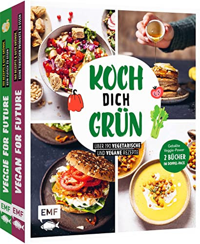 Koch dich grün!: Geballte Veggie-Power: 2 Bücher im Doppelpack – Über 170 vegetarische und vegane Rezepte und Tipps für eine gesunde Ernährung