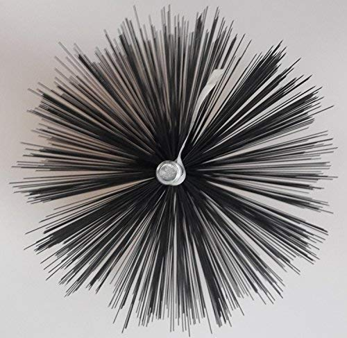Ofenrohrbürste Drahtbürste Kaminbürste Heizkesselbürste Kaminofenbürste Kaminbesen Rohrbürste aus formstabilem Stahldraht Kaminkehrerqualität (200mm)