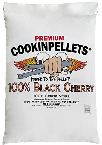 CookinPellets CPBC40lb 100% Black Cherry Pellets Cooking, brown
