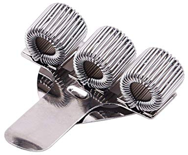 Ogquaton Porte-stylo en métal de qualité supérieure à trois trous avec clip de poche pour bloc-notes et presse-papiers avec ressort adapté à presque toutes les tailles de stylo